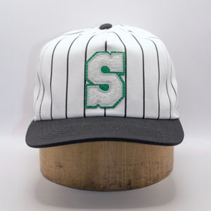 Winged Stripe Snapback Hat - Green