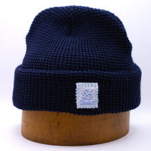 Load image into Gallery viewer, Navy Waffle Knit Skullcap
