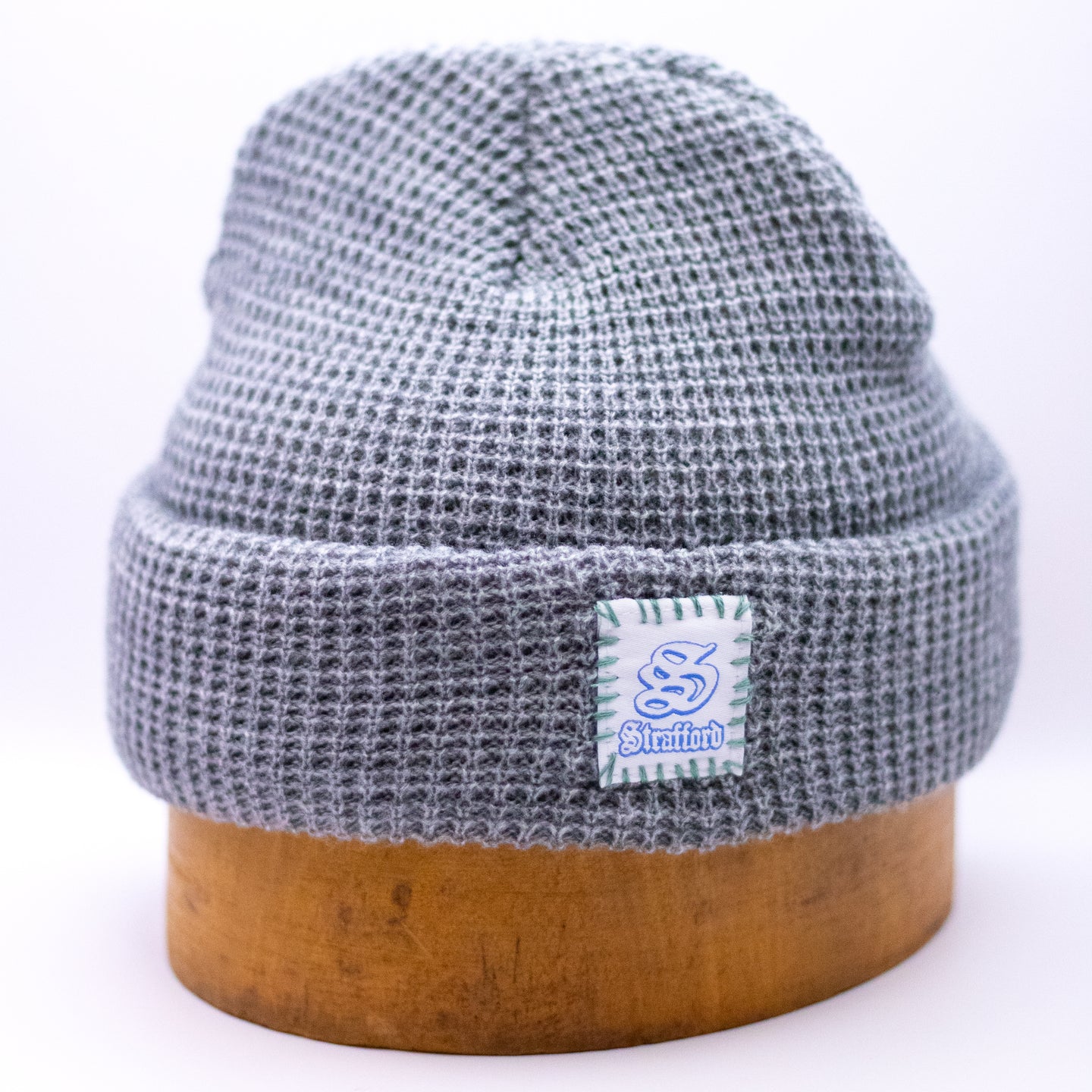 Gray Waffle Knit Skullcap