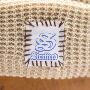 Beige Waffle Knit Skullcap