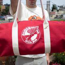 Load image into Gallery viewer, Nick's Duffle Bag - Red &amp; Cream
