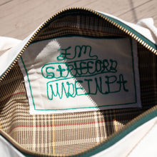 Load image into Gallery viewer, Nick's Duffle Bag - Cream &amp; Green
