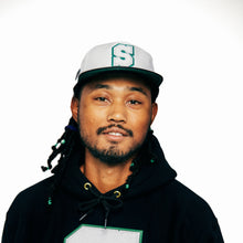 Load image into Gallery viewer, Winged Green Snapback Hat
